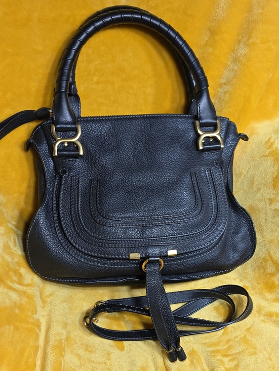 Handbags - CHLOE Marcie Black Leather Women's Satchel Handbag